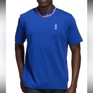NWT adidas Juventus Lifestyler Heavy Blue Cotton Tee Men's Size XL